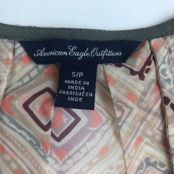 American Eagle Size S Boho Top - Picture 4 of 4